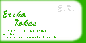 erika kokas business card